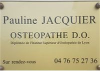 Ostéopathe : Mme Jacquier Pauline